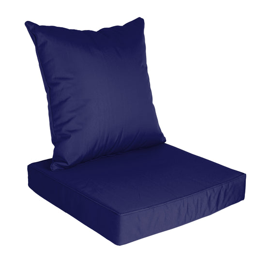 Outdoor Seat Cushion Set Waterproof Patio Furniture Cushion and Back Pillow Fade Resistant Deep SeatÊSet Chair Pad with Removable Cover for Chair Sofa