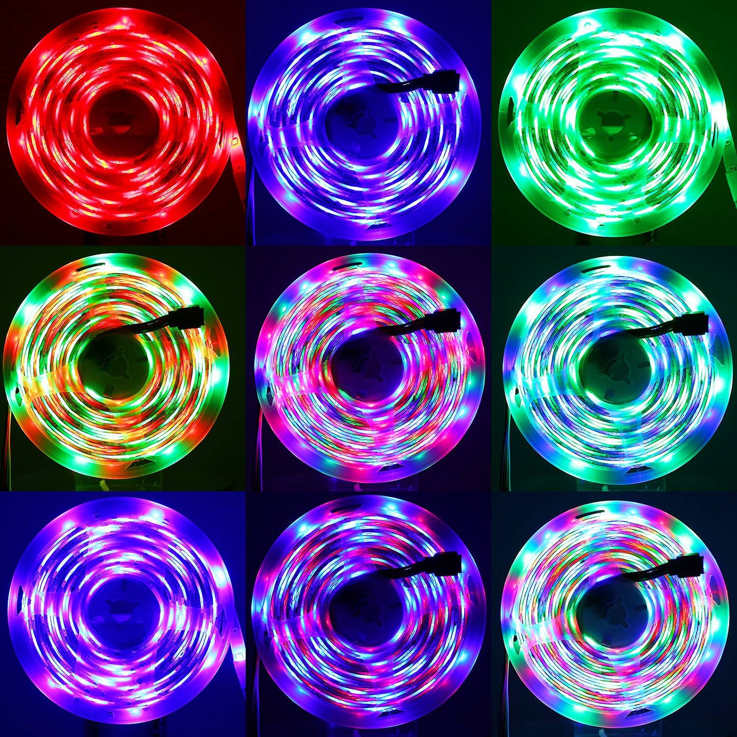 300 LEDs Strip Lights 5M/16.5ft 20 Colors RGB LED Strip IP65 Waterproof w/ Remote
