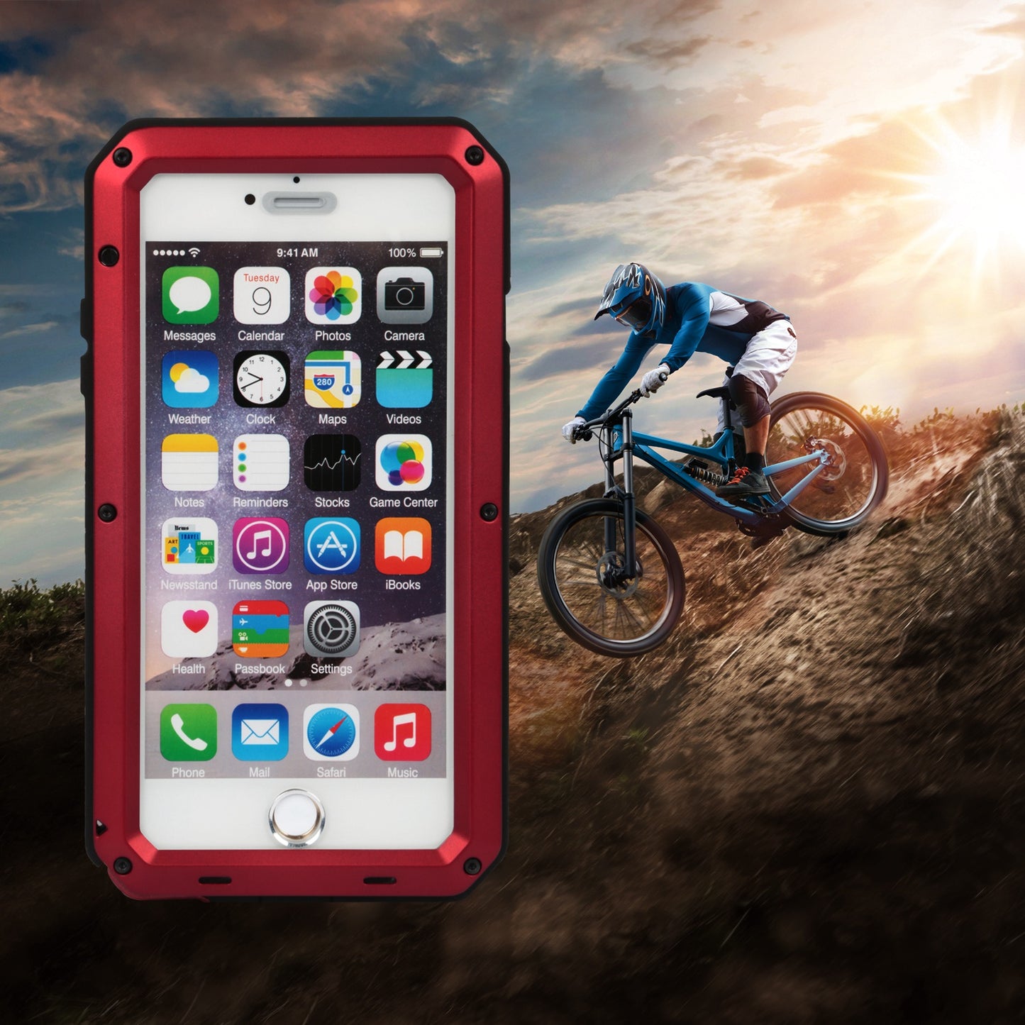 Rugged Shock-Resistant Hybrid Full Cover Case For iPhone 6s Plus