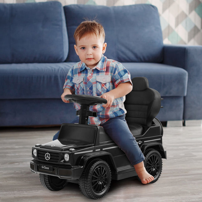 3-In-1 Ride on Push Car Mercedes Benz G350 Stroller Sliding Car with Canopy