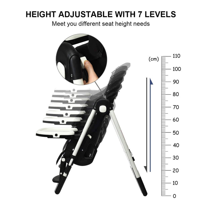 Foldable High chair with Multiple Adjustable Backrest