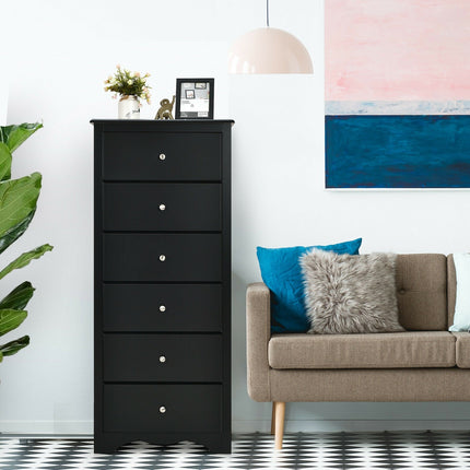 6 Drawers Chest Dresser Clothes Storage Bedroom Furniture Cabinet