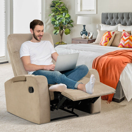 Recliner Chair Single Sofa Lounger with Arm Storage and Cup Holder for Living Room