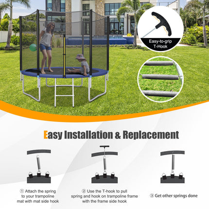 5.5 Inch Rustproof Galvanized Steel Replacement Trampoline Elasticity Springs