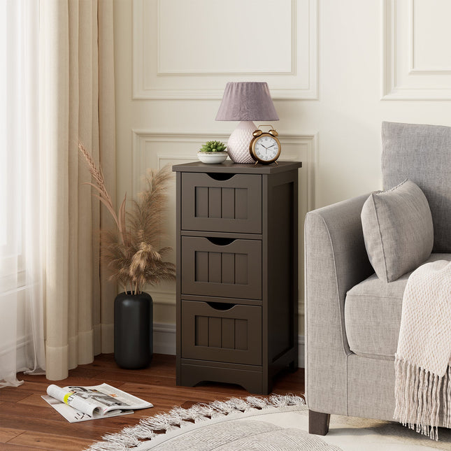 Bathroom Floor Freestanding Storage Organizer with 3 Drawers