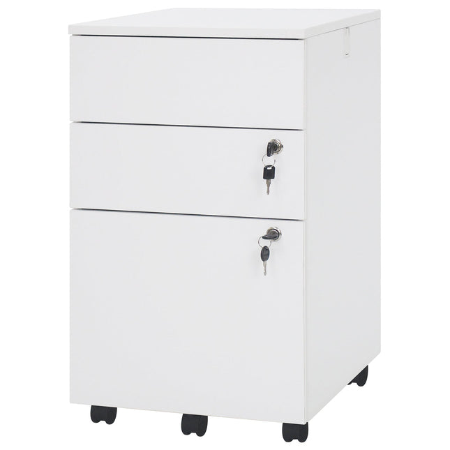 3 Drawer Filing Cabinet Locking Pedestal Desk