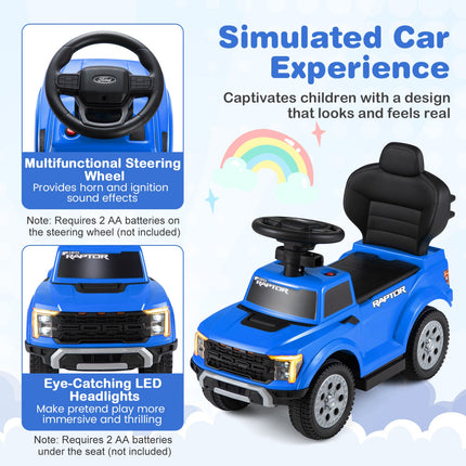 3-In-1 Licensed Ford Push Car for Toddlers