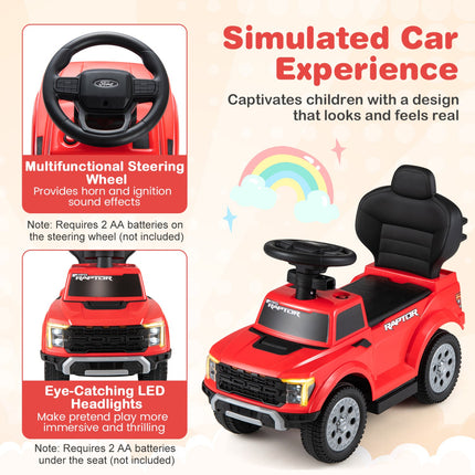 3-In-1 Licensed Ford Push Car for Toddlers