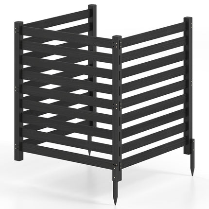 3-Panel Wooden Privacy Fence with Ground Stakes - 38.5" x 42"