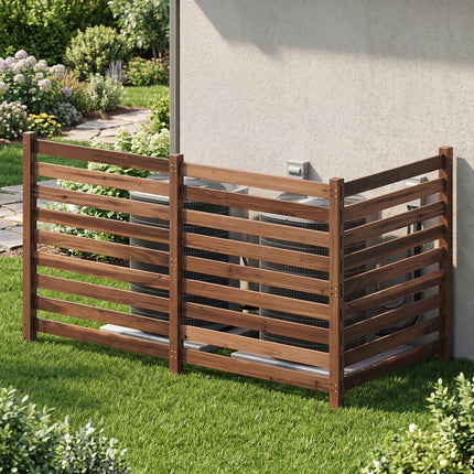 3-Panel Wooden Privacy Fence with Ground Stakes - 38.5" x 42"