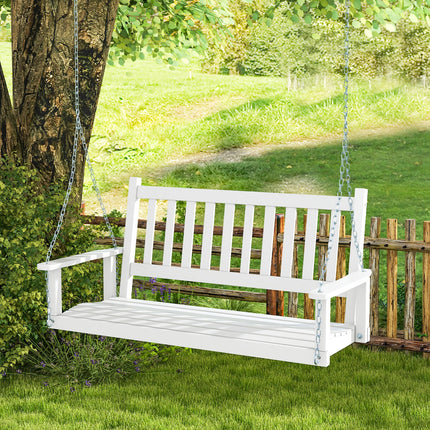 3-Person Wooden Outdoor Porch Swing with 800 lbs Weight Capacity