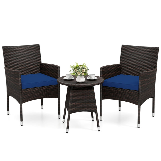 3 Piece Patio Furniture Set Outside Bistro Set for Porch