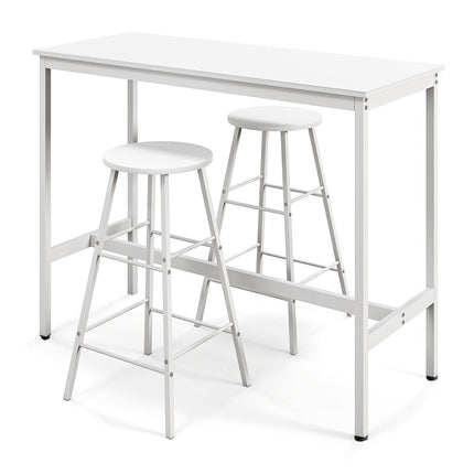 3 Piece Pub Table and Stools Kitchen Dining Set