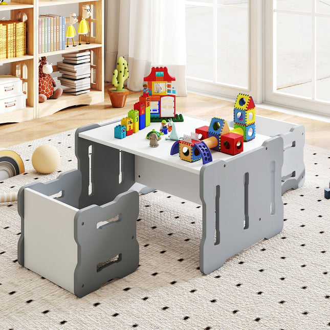 3-Piese Toddler Set with 2 Stools and Activity Table