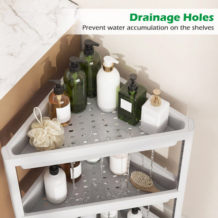 3-Tier Corner Shower Caddy 2-Pack with Detachable Design
