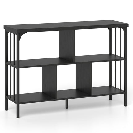 3-Tier Horizontal Cubby Bookshelf with Open Shelves
