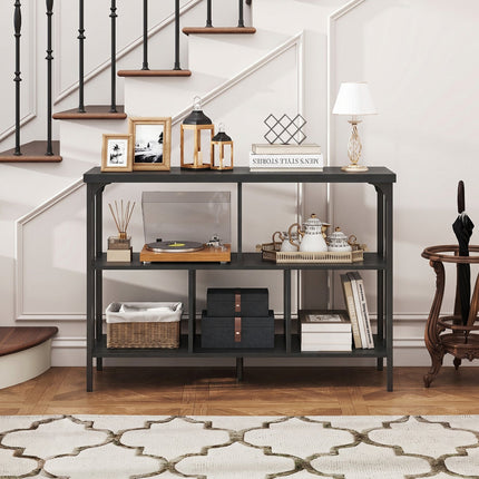 3-Tier Horizontal Cubby Bookshelf with Open Shelves