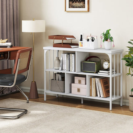 3-Tier Horizontal Cubby Bookshelf with Open Shelves