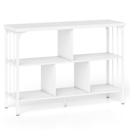 3-Tier Horizontal Cubby Bookshelf with Open Shelves