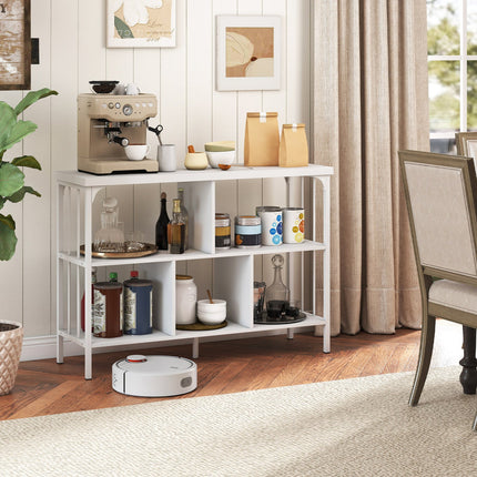 3-Tier Horizontal Cubby Bookshelf with Open Shelves