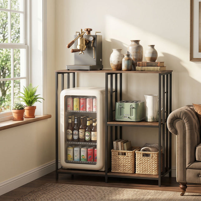 3-Tier Baker's Rack with Open Shelves - Rustic Brown