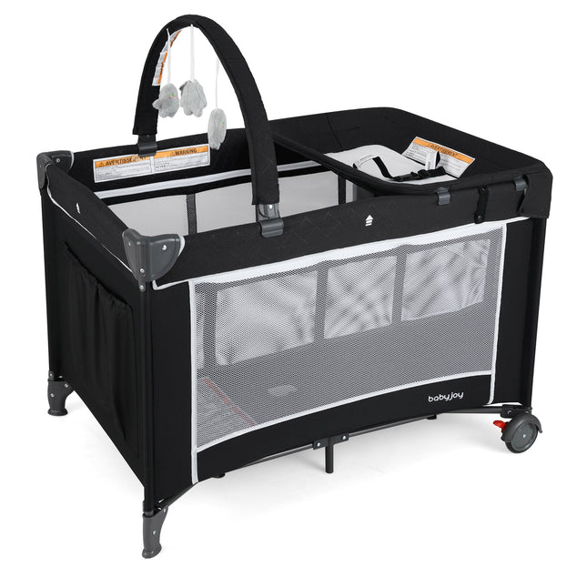 3-in-1 Portable Baby Crib and Playpen with Changing Table