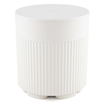 Outdoor Cooler Side Table with Fluted Design - 6.2 Gallon