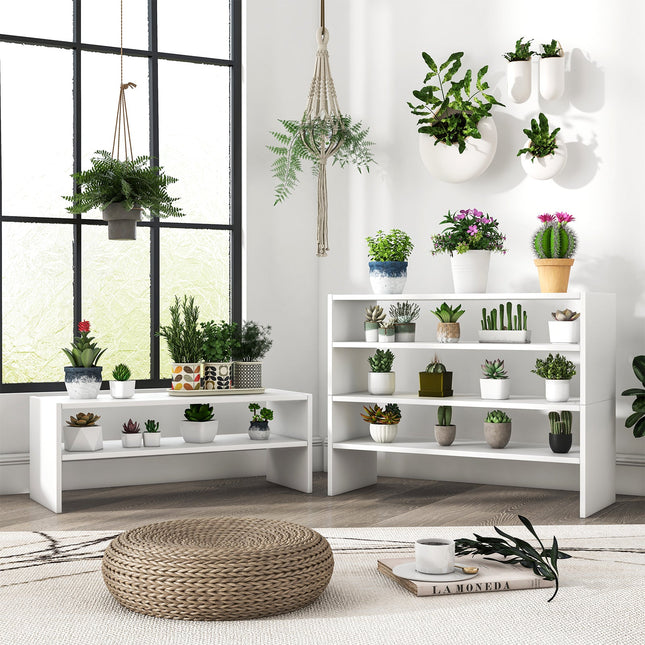 3 Pieces 31-Inch Stackable Multi-Shape Shoe Rack