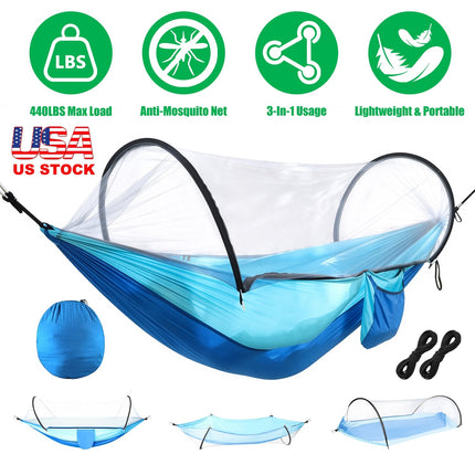 Camping Hammock with Mosquito Net 3-in-1 Portable 440lbs