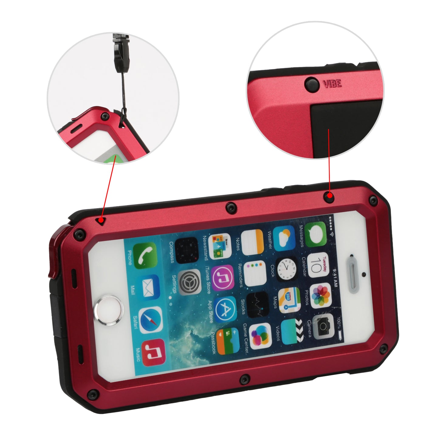 Rugged Shock-Resistant Hybrid Full Cover Case For iPhone 6s Plus