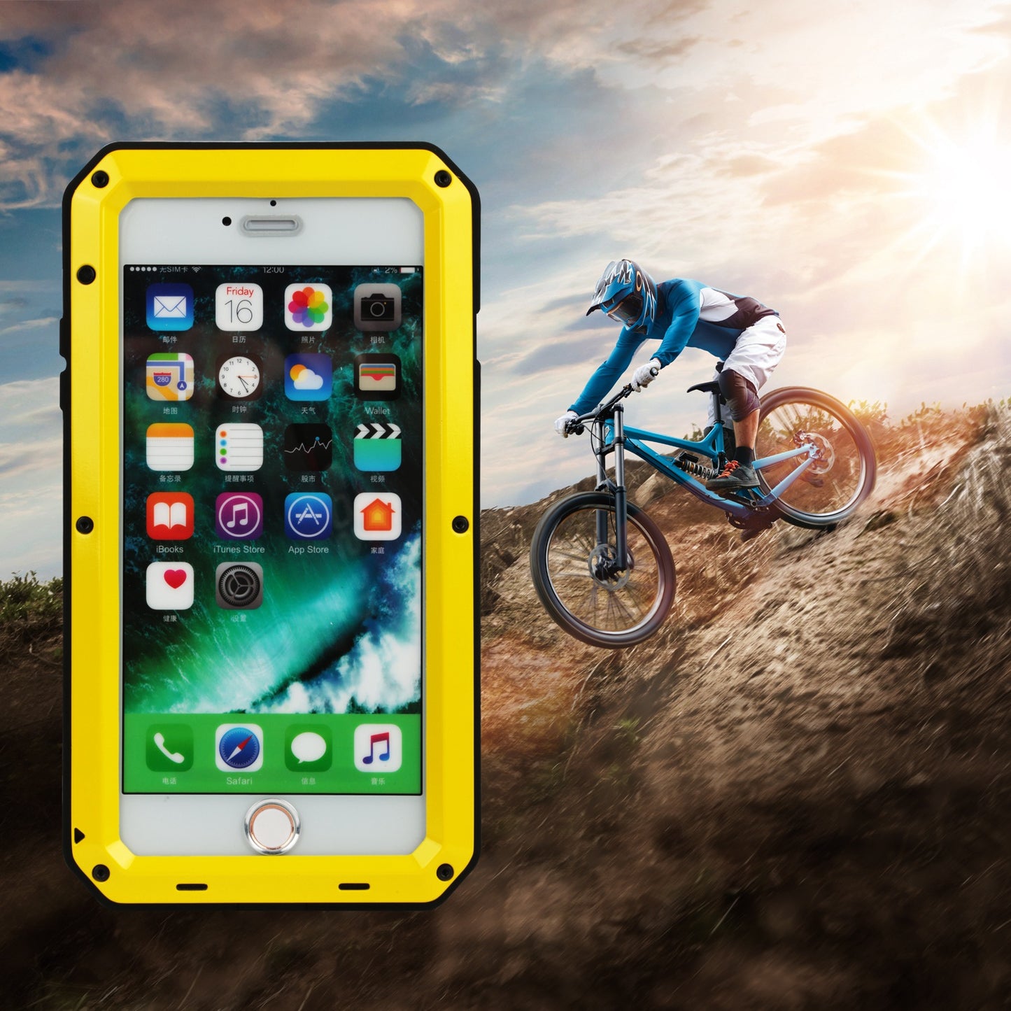 Rugged Shock-Resistant Hybrid Full Cover Case For iPhone 7