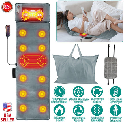 Full Body Electric Massage Mat with Heat and Vibration