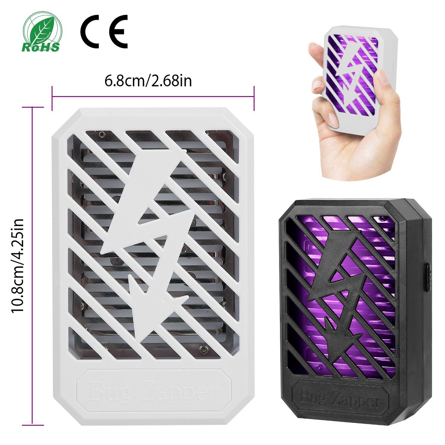 Indoor Plug In Bug Electric Zapper UV Mosquito Insect Killer Lamp Harmless Odorless Noiseless Trap Catcher Repellent For Removing Flies Mosquitoes Gna