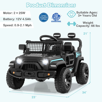 12V Kids Ride on Truck Car Battery Powered Electric Vehicle