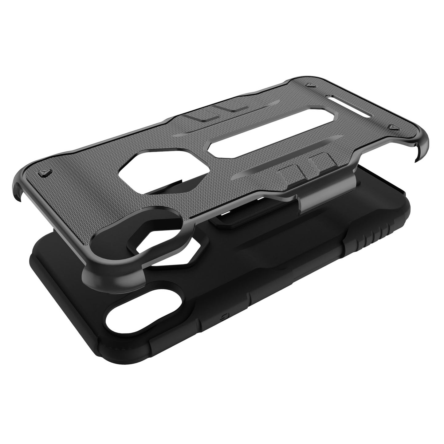 Rugged Phone Case for iPhone X Drop-protection Phone Case with Kickstand Heavy Duty Dual Layers Phone Protective Cover