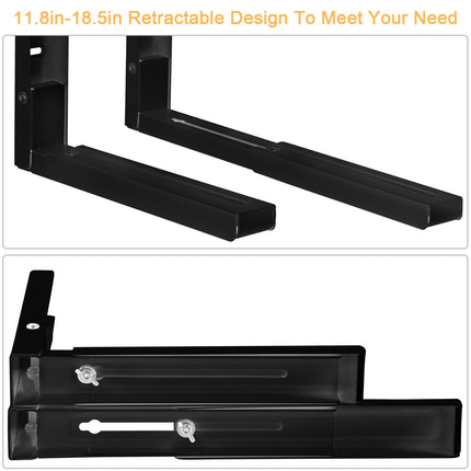 Microwave Wall Mount Bracket - Adjustable Heavy Duty Steel
