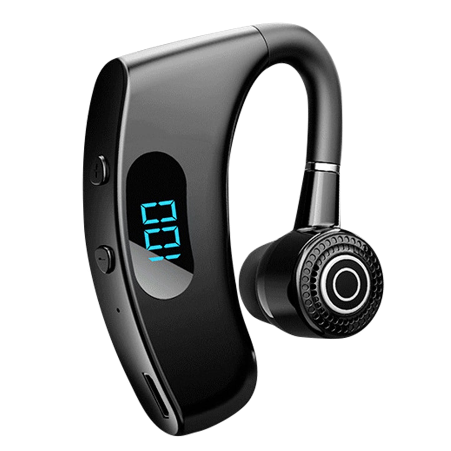 Unilateral Wireless V5.2 Earpiece Rechargeable Wireless in-Ear Headset with Hook for Car Driving Phone Call Office