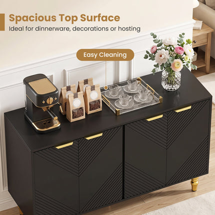 47" Sideboard Buffet Cabinet with Chevron Fluted Doors