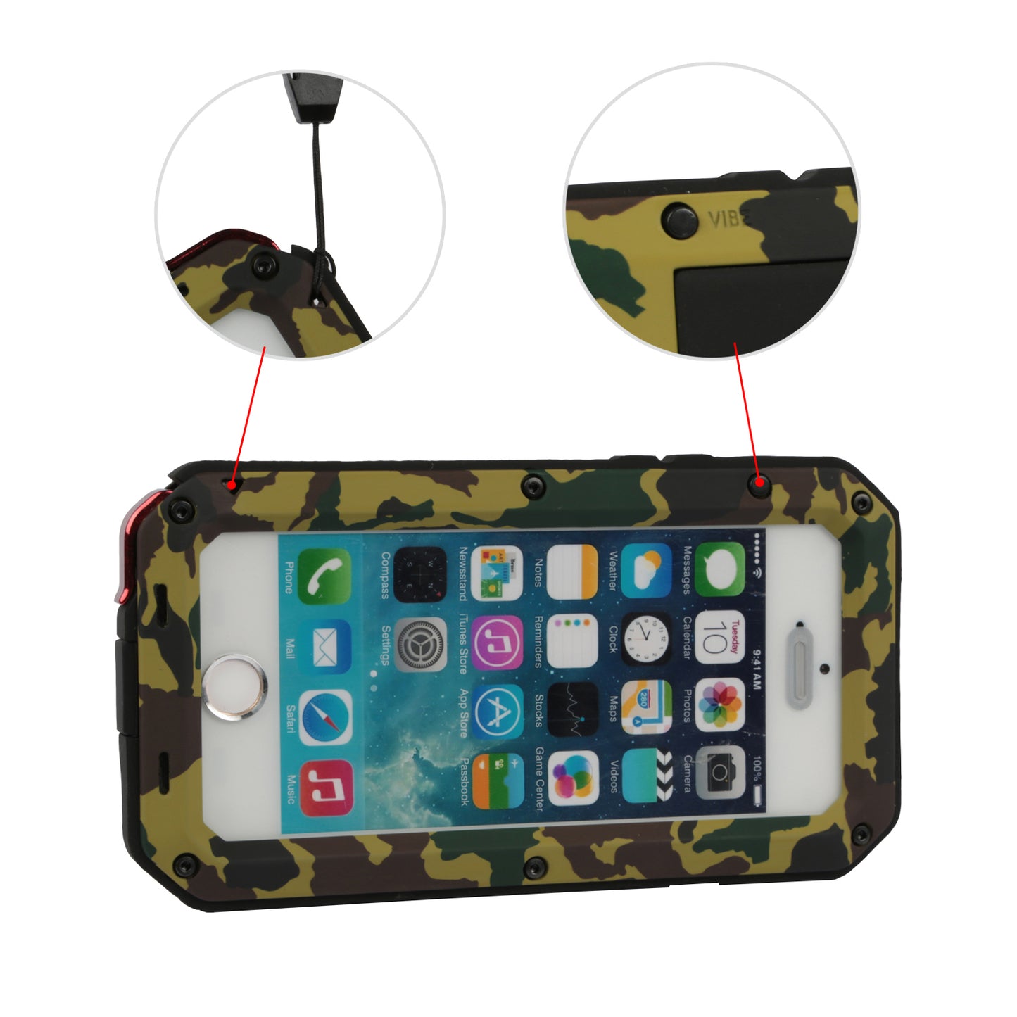 Rugged Shock-Resistant Hybrid Full Cover Case For iPhone 6 Plus