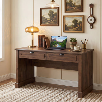 48" Farmhouse Executive Desk with 2 Drawers