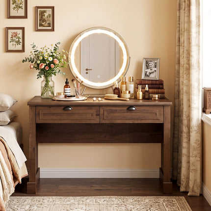 48" Farmhouse Executive Desk with 2 Drawers