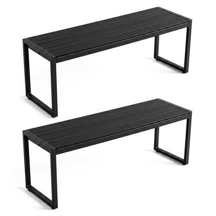 48" Outdoor Bench Set of 2 - Wood-Plastic Composite
