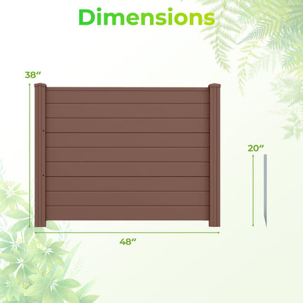 48 x 38 Inches Air Conditioner Fence 2 Panels Outdoor Privacy Fence
