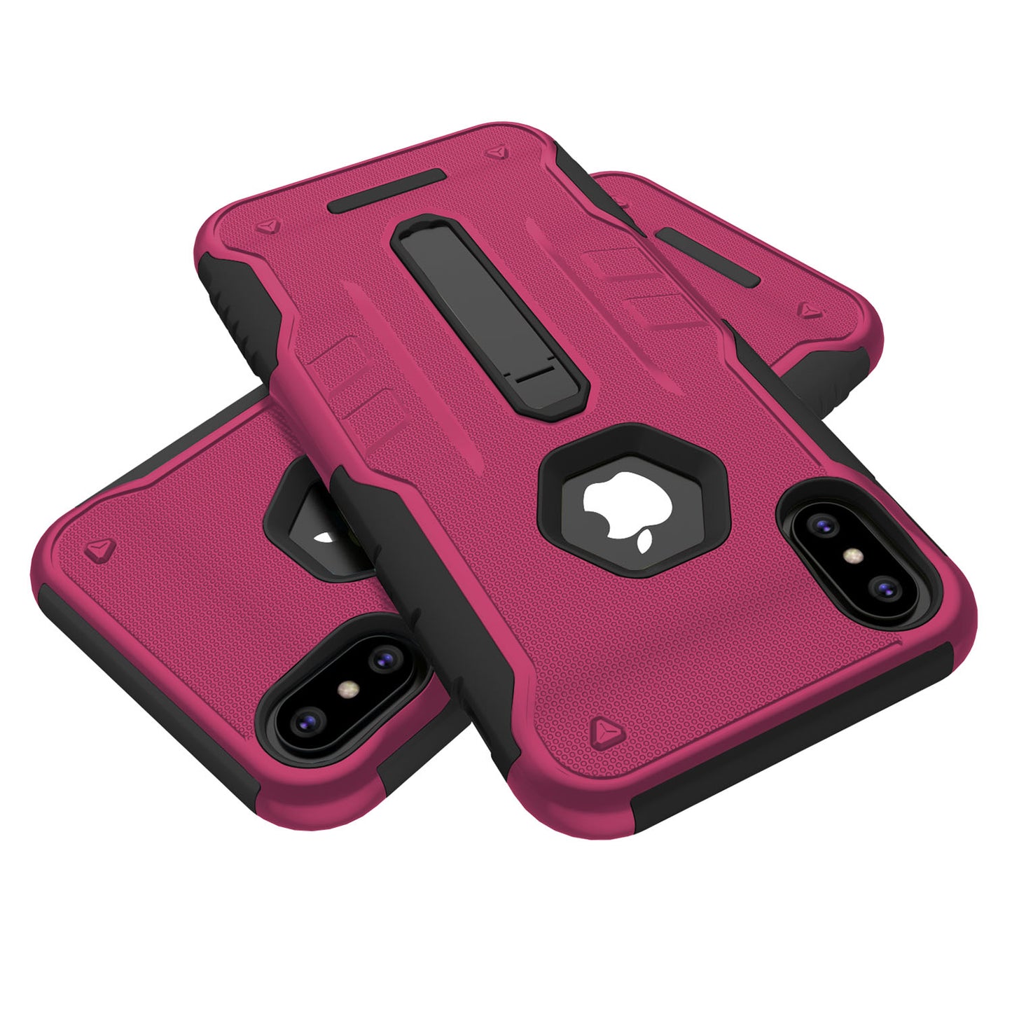 Rugged Phone Case for iPhone X Drop-protection Phone Case with Kickstand Heavy Duty Dual Layers Phone Protective Cover