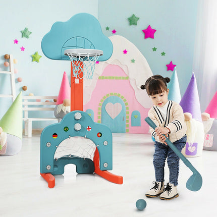 3-in-1 Kids Basketball Hoop Set with Balls