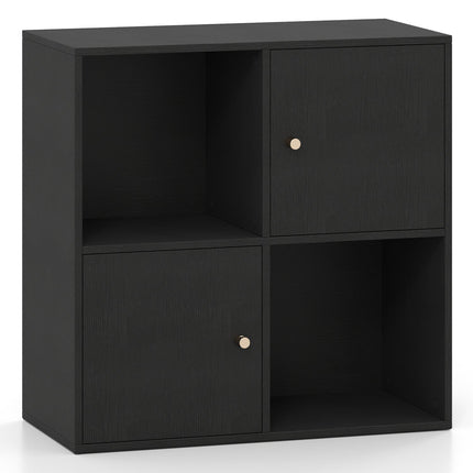 4-Cube Bookcase with 2 Cabinets and Anti-Tip Kit