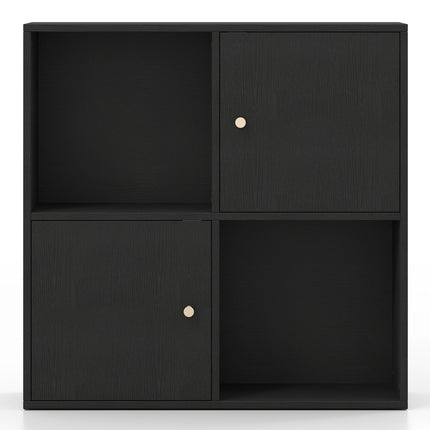 4-Cube Bookcase with 2 Cabinets and Anti-Tip Kit