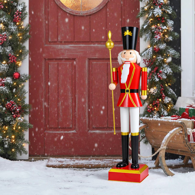 4 FT Christmas Nutcracker with High Hat & Beautiful Scepter