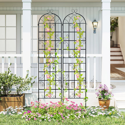 4 Pack 86" x 20" Metal Garden Trellis for Outdoor Climbing Plants