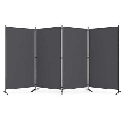 4 Panel Room Divider Screen 6 FT Tall Folding Privacy Partition